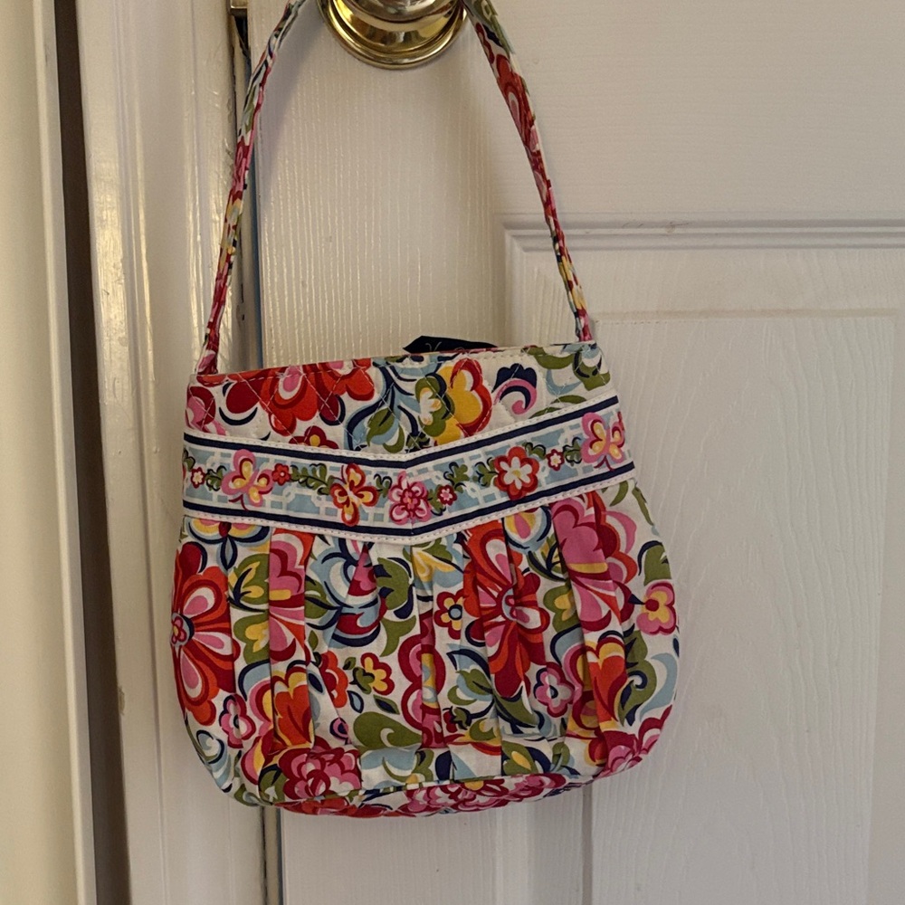 Vera Bradley Quilted Floral Shoulder Bag - Red, Pink, Green, Blue